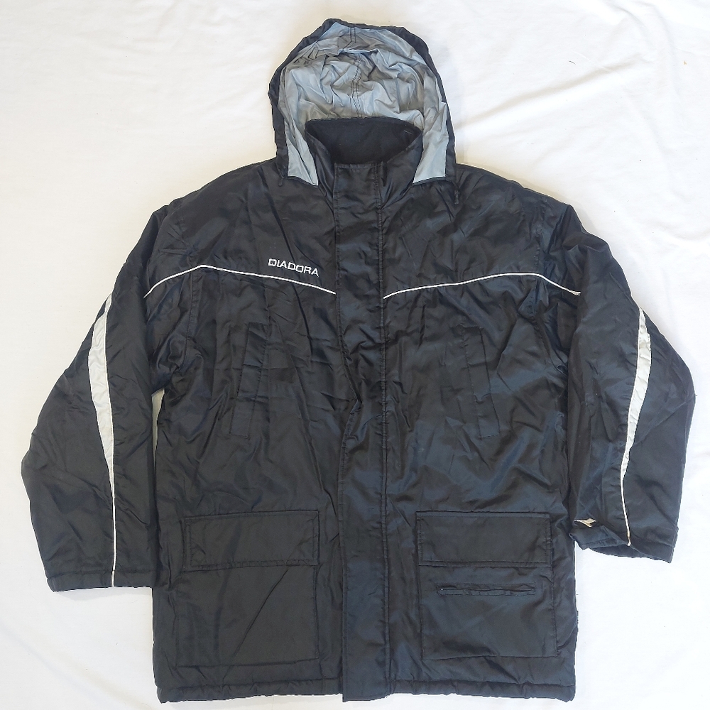 Diadora Black Insulated Winter Snow Mens Jacket, XL